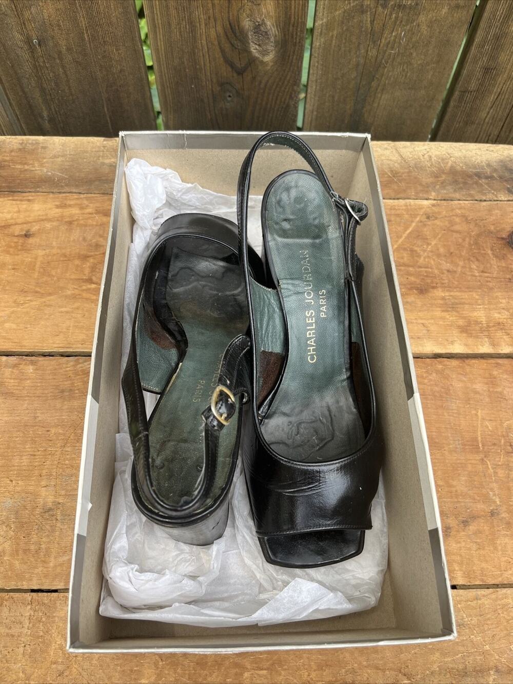 Vintage Charles Jourdan Black Heels Size 8 Some Heavy Wear